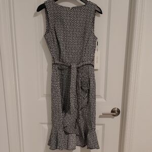 Calvin Klein Monochrome Geometric Midi Dress
